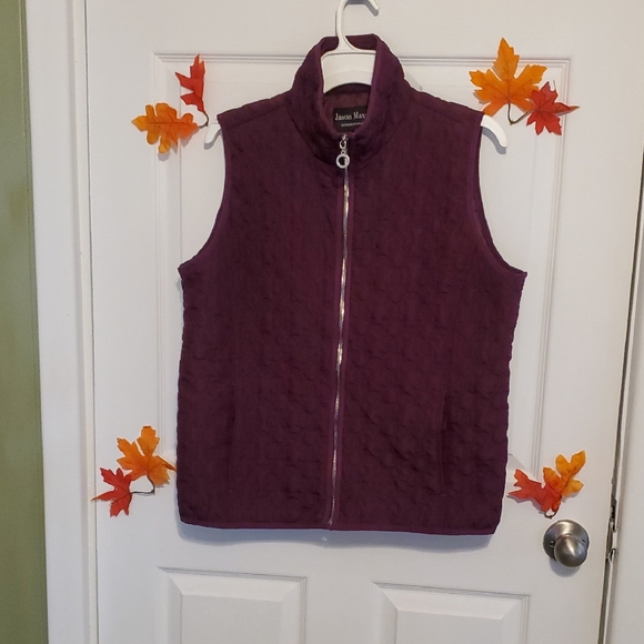 jason maxwell Jackets & Blazers - Jason Maxwell Deep Purple Outerwear Vest